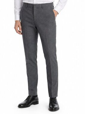 Banana Republic Gray Cotton Houndstooth Dress Pants